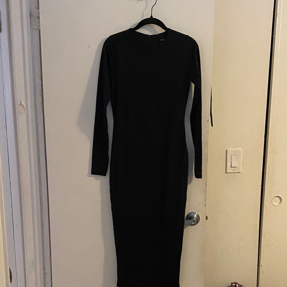 Elegant Black Long Sleeve Dress